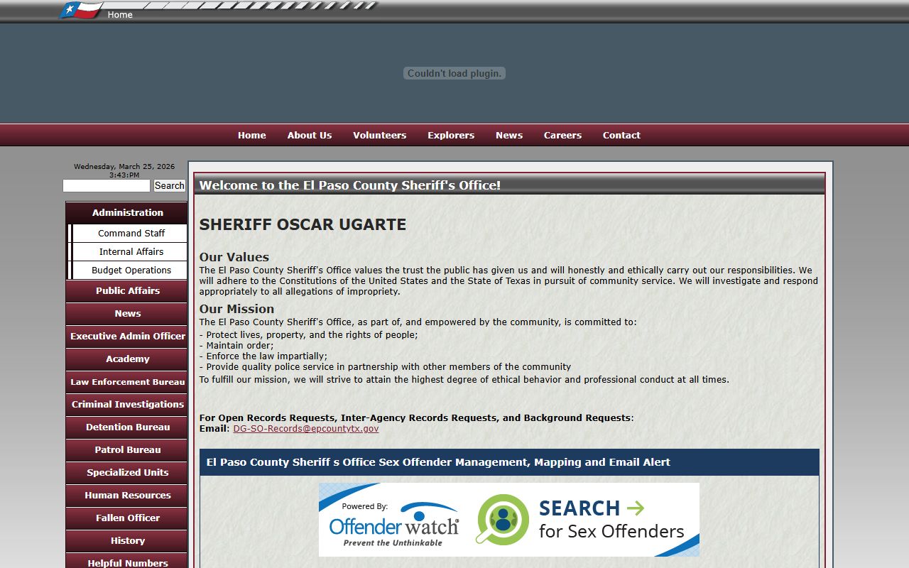 El Paso Texas background check records