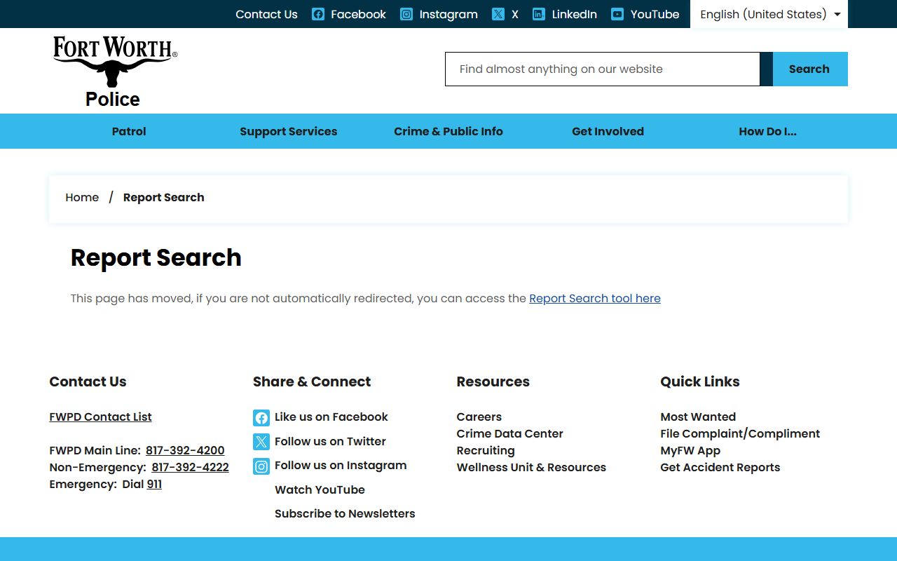 Fort Worth Texas background check records