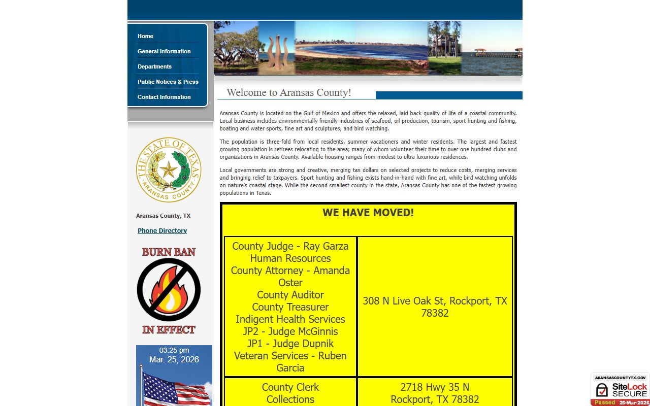 Aransas County Texas background check records