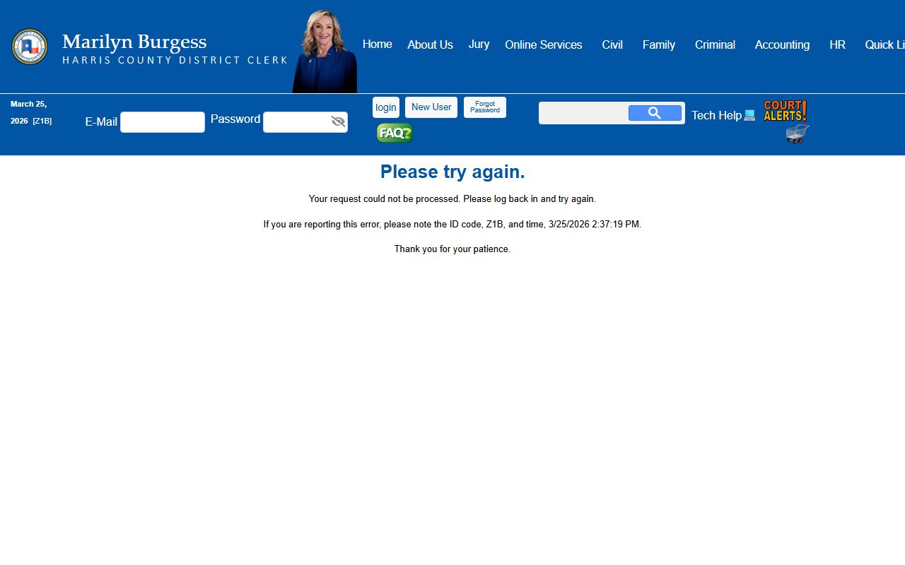 Harris County District Clerk family case search for background check records