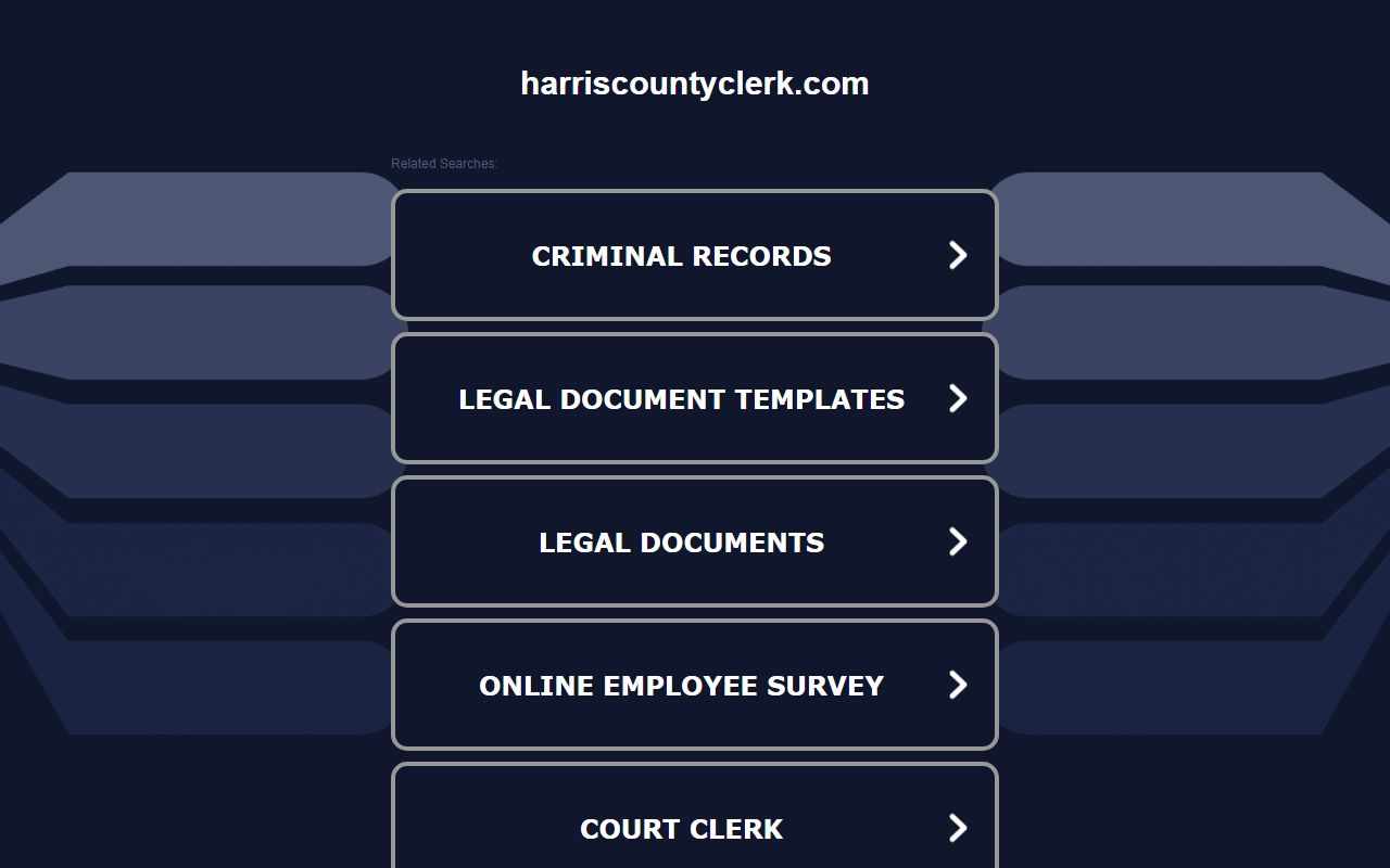 Harris County Clerk background check records page