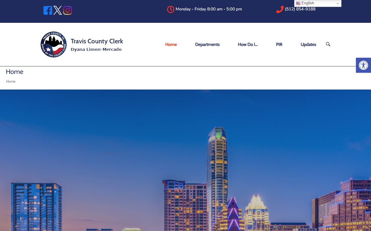 Travis County Clerk background check records page